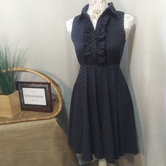 bailey blue Dresses & Skirts - Bailey Blue Polka Dot Dress Size S